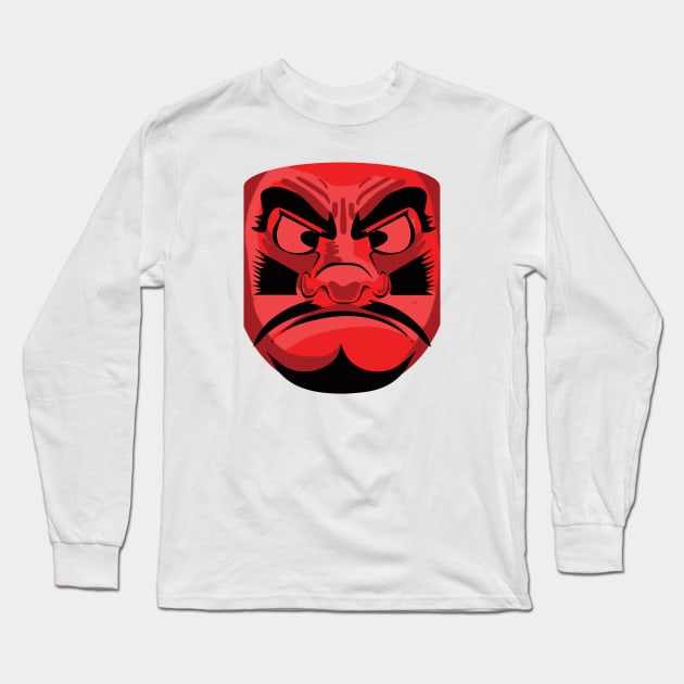 Japanese Mask Long Sleeve T-Shirt by PsychicCat